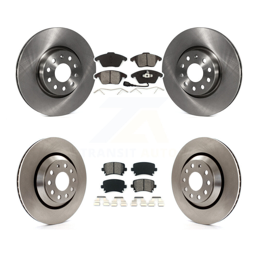 Kit de rotors de frein à disque avant et arrière et plaquettes semi-métalliques pour Volkswagen Passat C