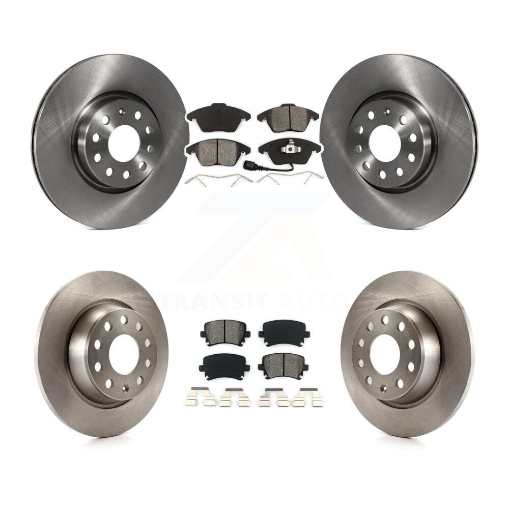 Kit de rotor de frein avant et arrière et plaquettes semi-métalliques pour Volkswagen CC GTI Passat Aud