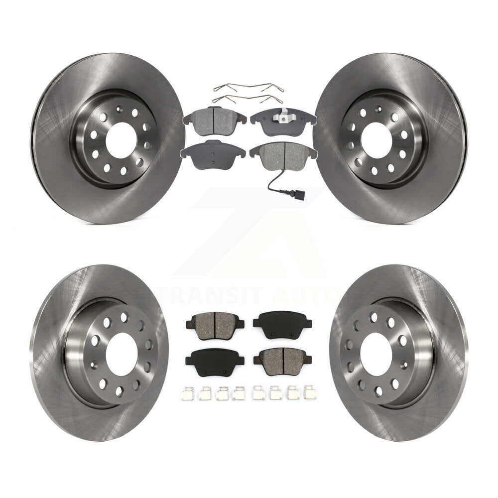 Kit de rotor de frein avant et arrière et plaquettes semi-métalliques pour Volkswagen Passa 2012-2014
