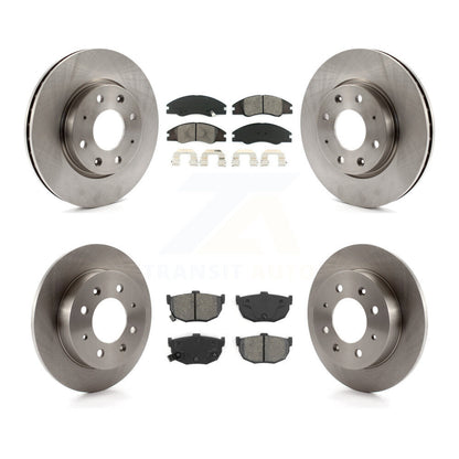 Kit de rotors de frein à disque avant et arrière et plaquettes semi-métalliques pour Kia Spectra Spectra