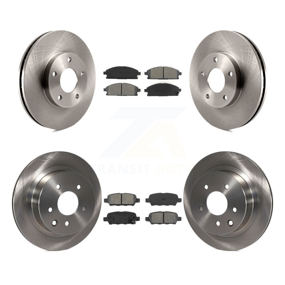 Kit de rotor de frein à disque avant et arrière et plaquettes semi-métalliques pour Nissan X-Trai 2005-2006