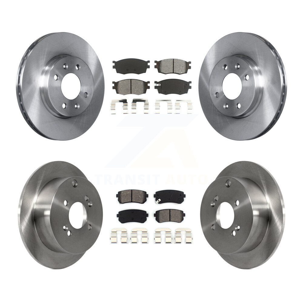 Kit de rotor de frein avant et arrière et plaquettes semi-métalliques pour Hyundai Accent Kia Rio5 Ri