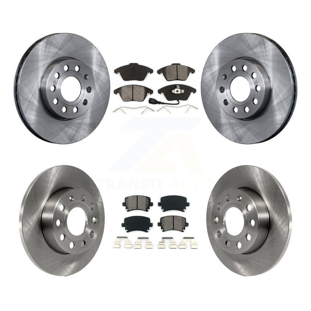 Kit de disques de frein à disque avant et arrière et plaquettes semi-métalliques pour Volkswagen Rabbit
