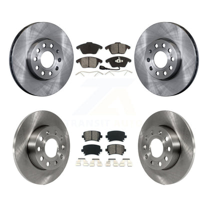 Kit de disques de frein à disque avant et arrière et plaquettes semi-métalliques pour Volkswagen Rabbit