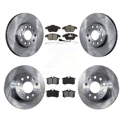 Rotors de frein à disque avant et arrière et Kit de plaquettes semi-métalliques pour Volkswagen Jetta Beetl