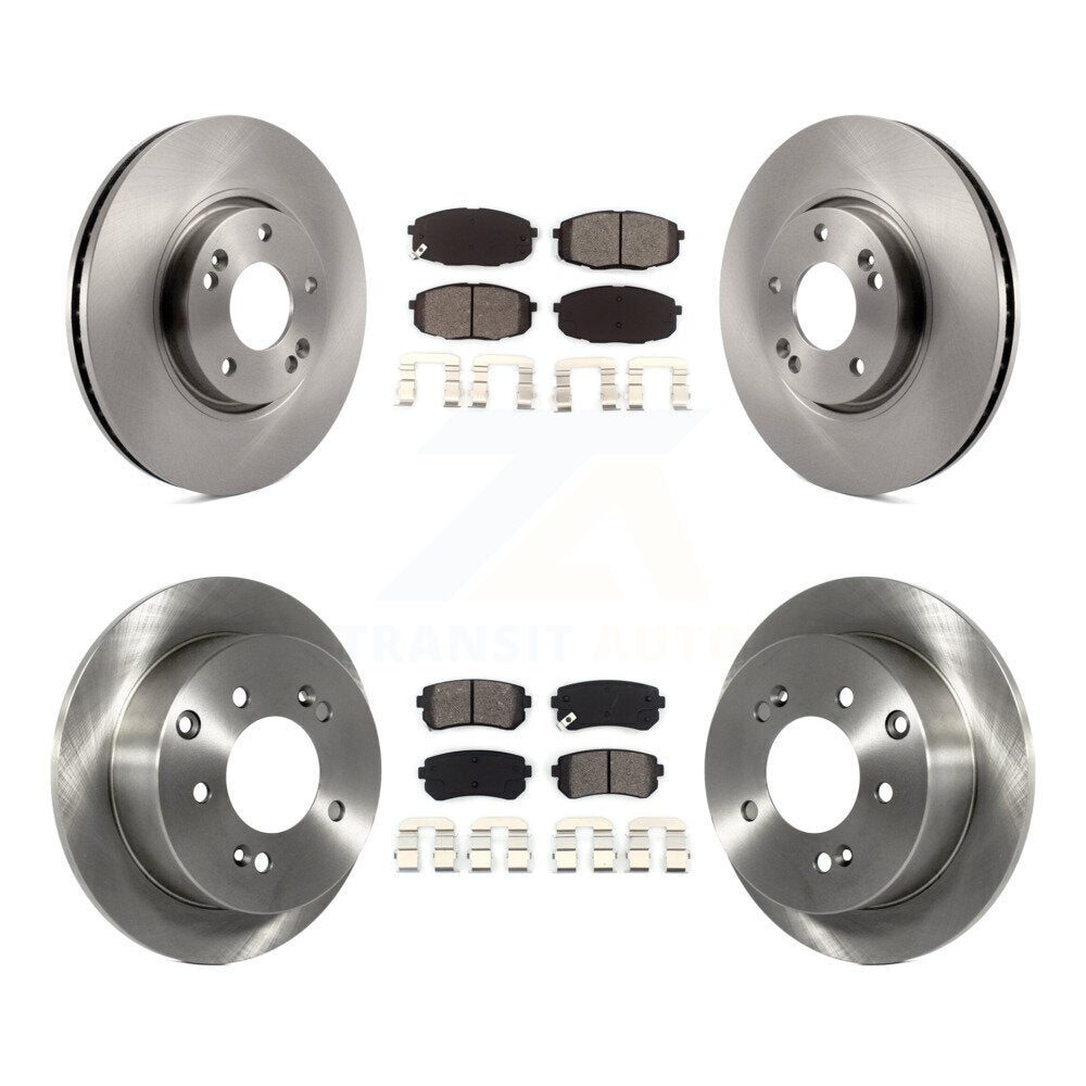 Kit de rotors de frein à disque avant et arrière et plaquettes semi-métalliques pour Kia Forte Koup Forte