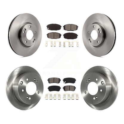 Kit de rotors de frein à disque avant et arrière et plaquettes semi-métalliques pour Kia Forte Koup Forte