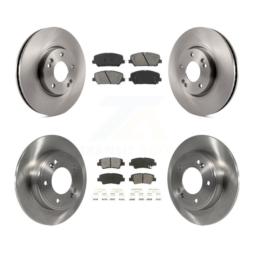 Kit de rotor de frein avant et arrière et plaquettes semi-métalliques pour Hyundai Veloster Turbocharge
