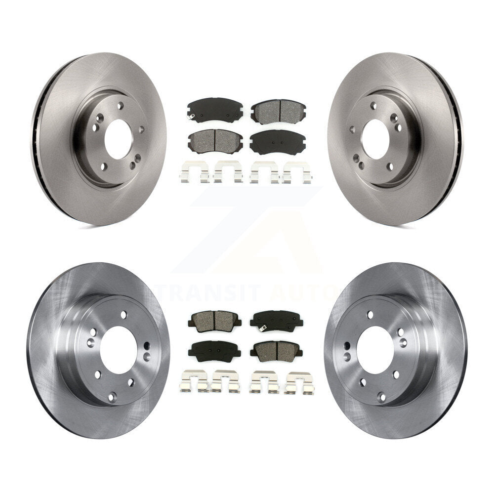 Kit de rotors de frein à disque avant et arrière et plaquettes semi-métalliques pour Hyundai Sonata 3,3 l