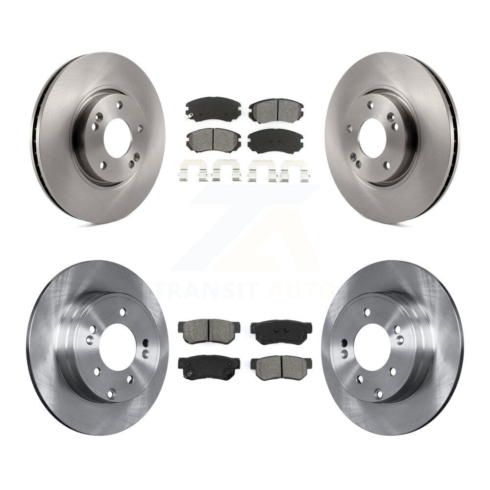 Kit de rotors de frein à disque avant et arrière et plaquettes semi-métalliques pour Hyundai Sonata 3,3 l