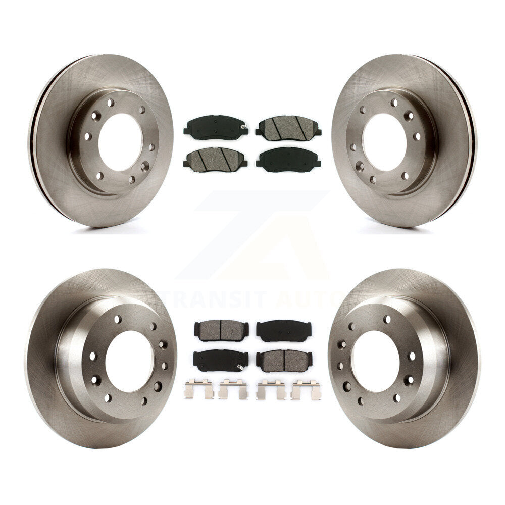 Rotors de frein avant et arrière et Kit de plaquettes semi-métalliques pour Hyundai Entourage Kia Sedon
