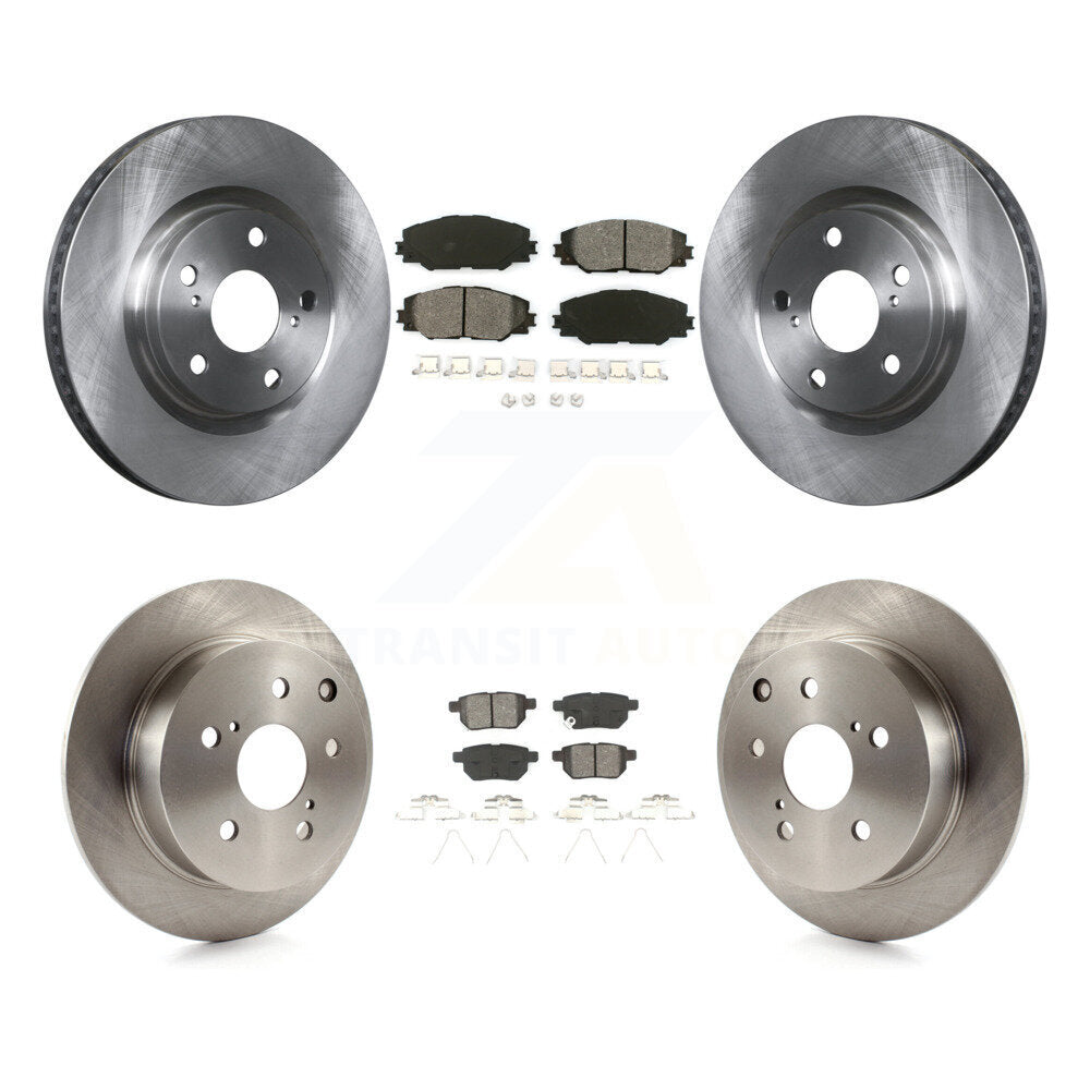 Kit de rotor de frein à disque avant et arrière et plaquettes semi-métalliques pour Toyota Matrix XR 2010