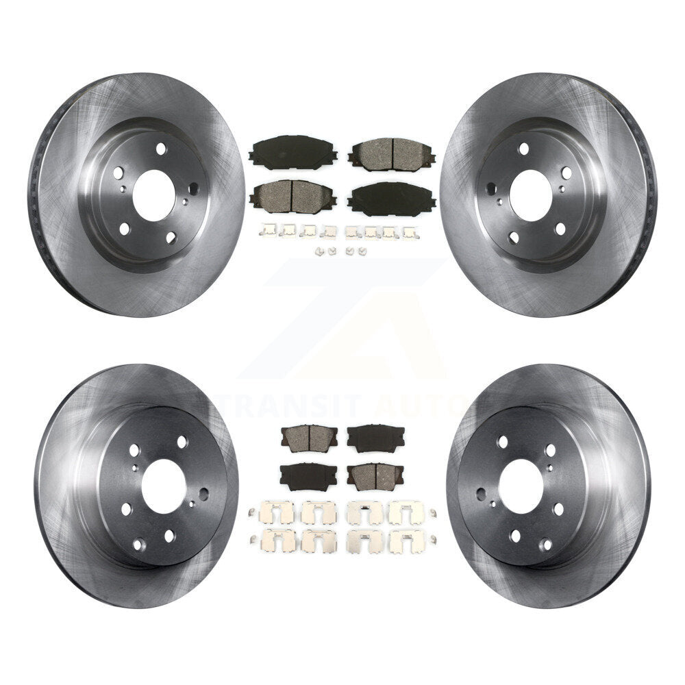 Kit de disques de frein à disque avant et arrière et plaquettes semi-métalliques pour Toyota RAV4