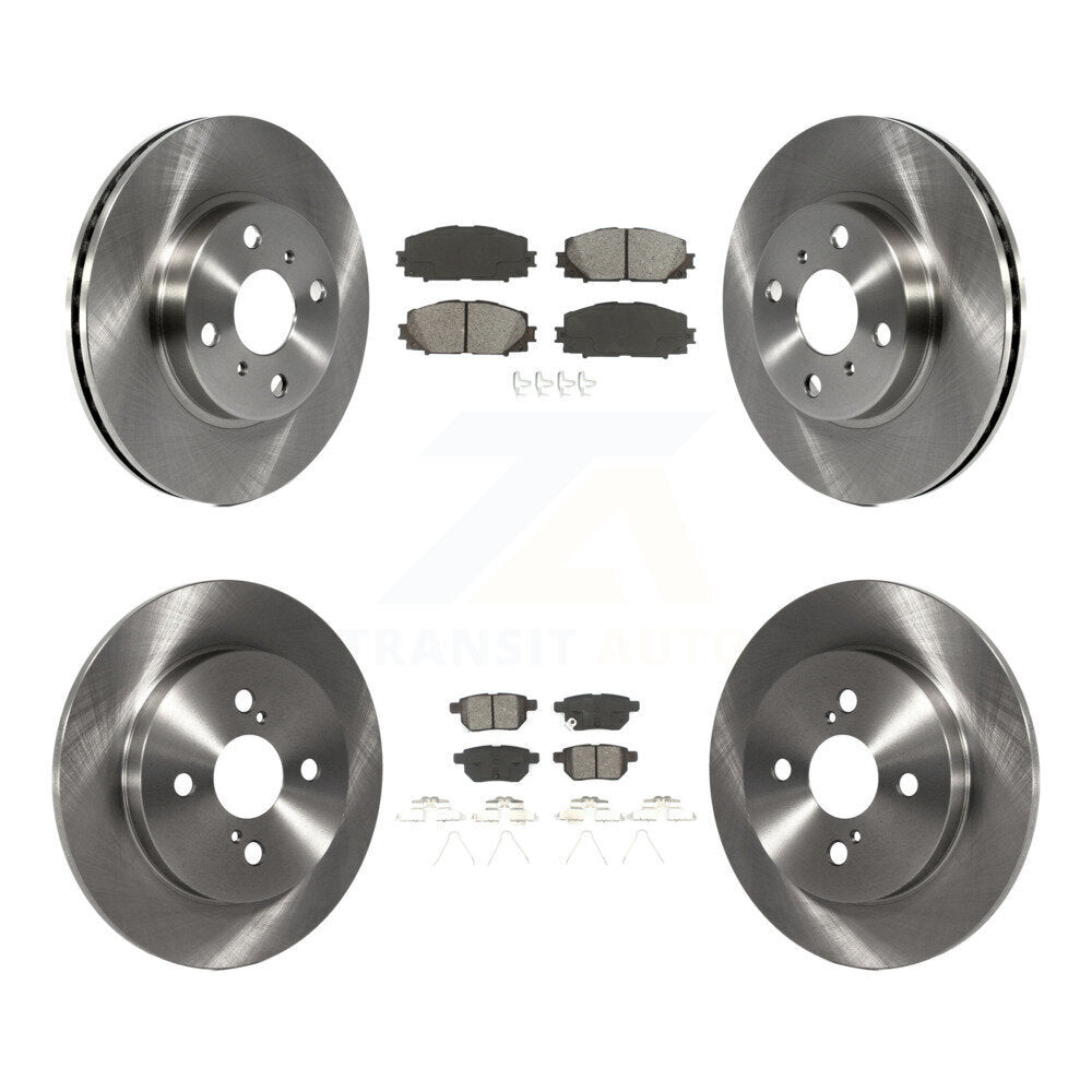 Kit de rotor de frein avant et arrière et plaquettes semi-métalliques pour Toyota Yaris L L 2012-2013