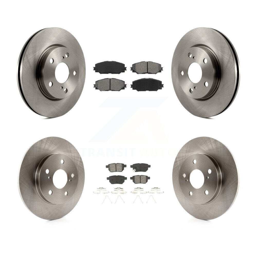 Kit de rotors de frein à disque avant et arrière et plaquettes semi-métalliques pour Scion xB 2008-2015