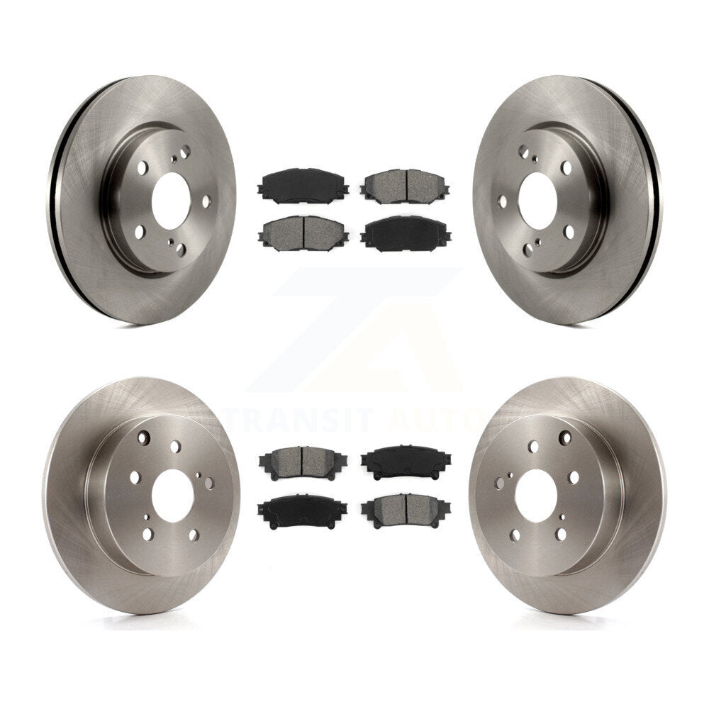 Rotor de frein à disque avant et arrière et Kit de plaquettes semi-métalliques pour Toyota Prius 2012 – 2018