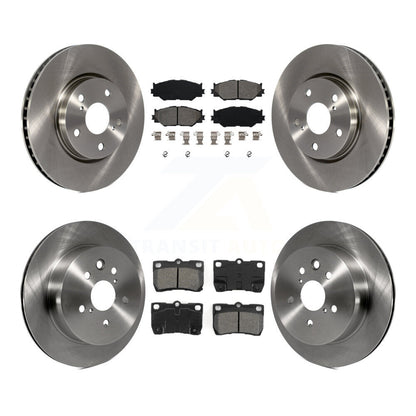 Rotors de frein à disque avant et arrière et Kit de plaquettes semi-métalliques pour Lexus IS250 2010 – 2013