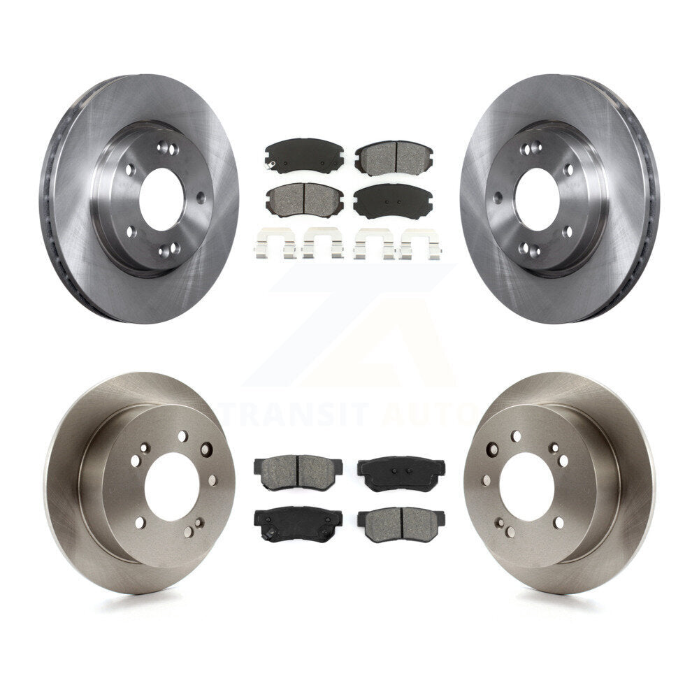 Kit de rotors de frein à disque avant et arrière et plaquettes semi-métalliques pour Hyundai Elantra