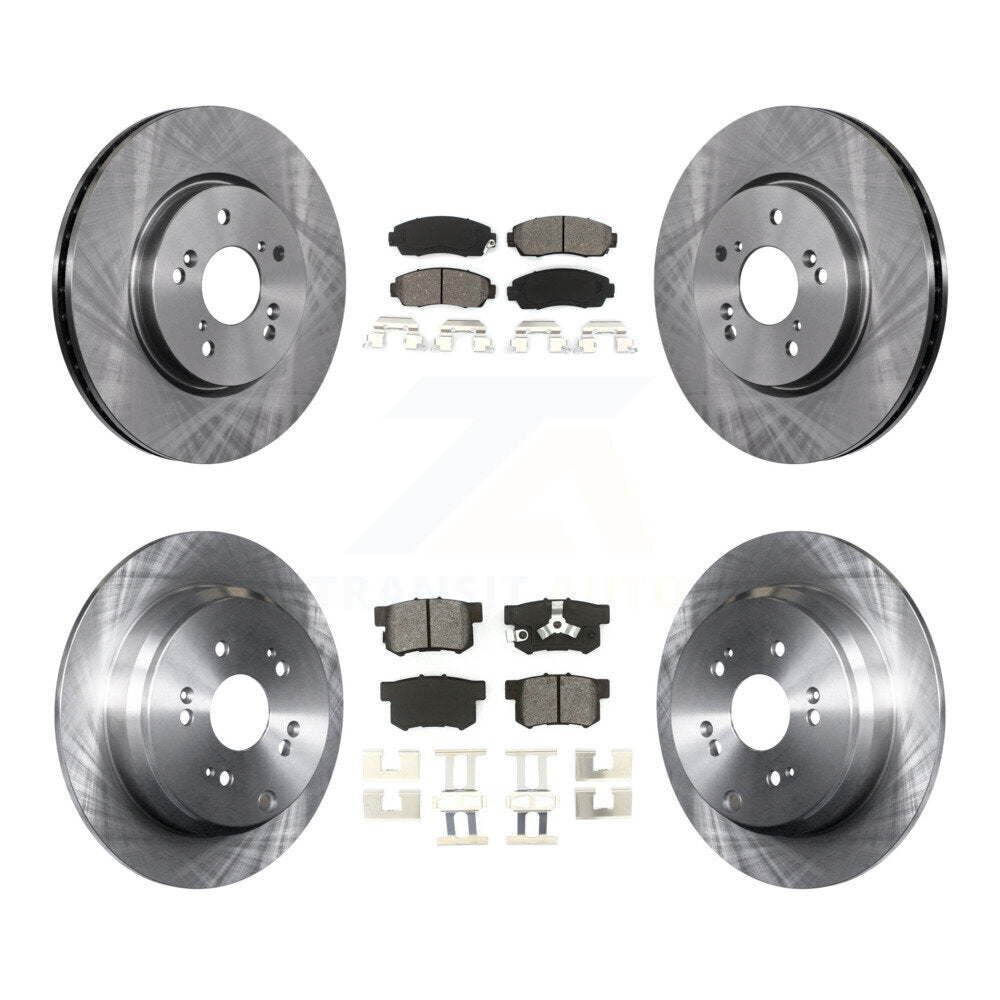 Kit de rotors de frein à disque avant et arrière et plaquettes semi-métalliques pour Honda CR-V Acura RD