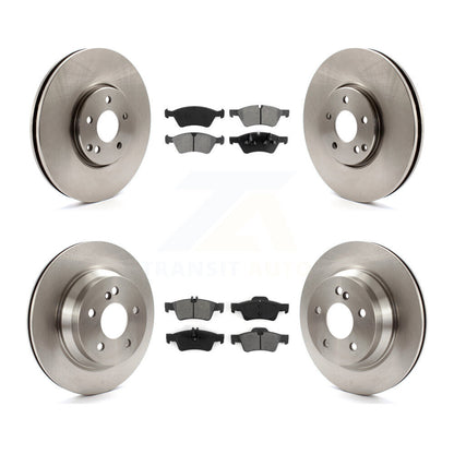 Kit de rotor de frein à disque avant et arrière et plaquettes semi-métalliques pour Mercedes-Benz E550 AW
