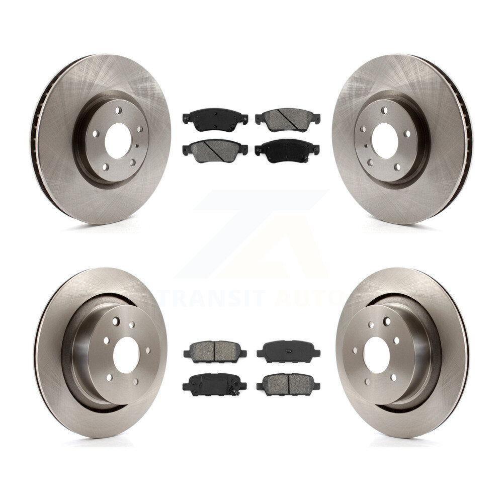 Kit de rotors de frein à disque avant et arrière et plaquettes semi-métalliques pour INFINITI G35 Q60