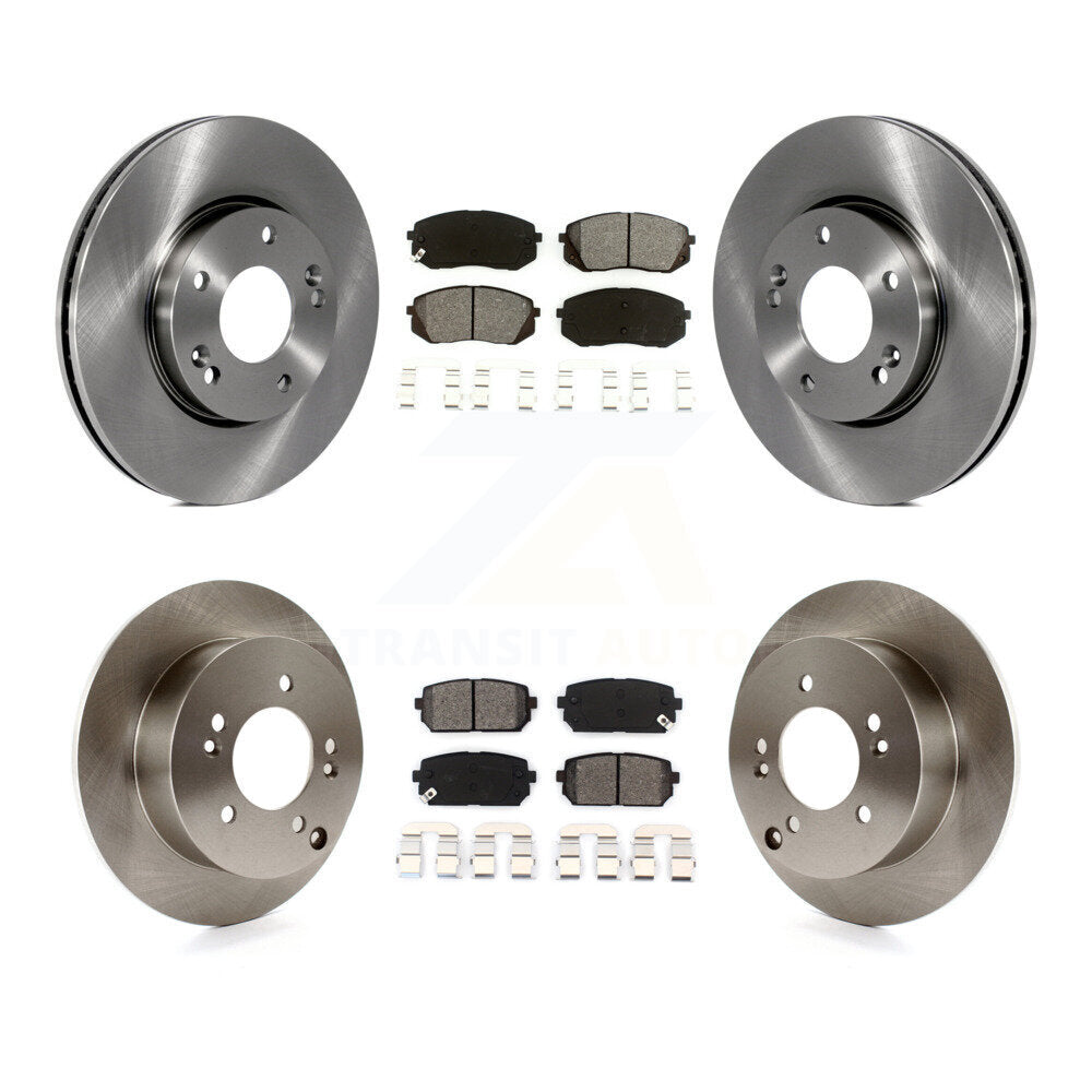 Kit de disques de frein à disque avant et arrière et plaquettes semi-métalliques pour Kia Rondo 2007 – 2009