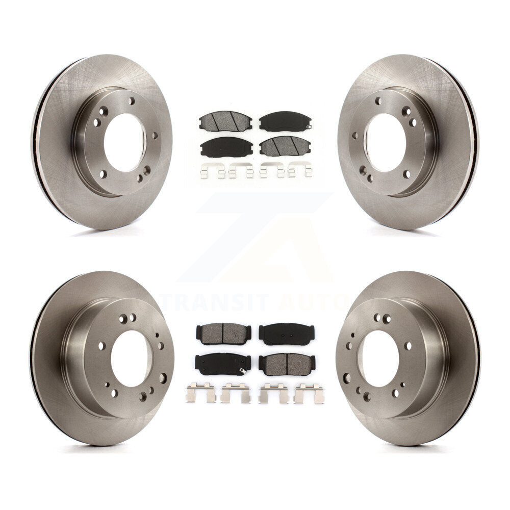 Rotors de frein à disque avant et arrière et kit de plaquettes semi-métalliques pour Kia Sorent 2007-2009