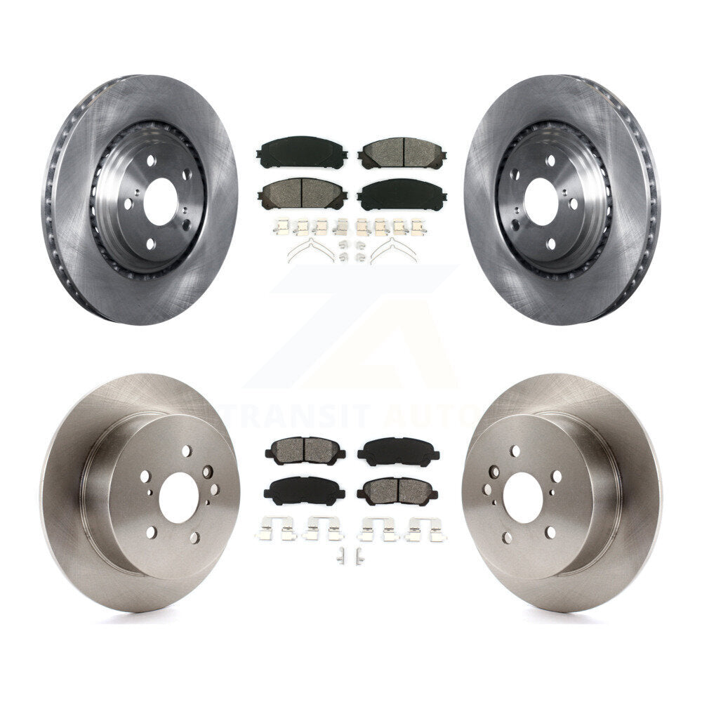 Kit de rotor de frein avant et arrière et plaquettes semi-métalliques pour Toyota Highlande 2008-2013
