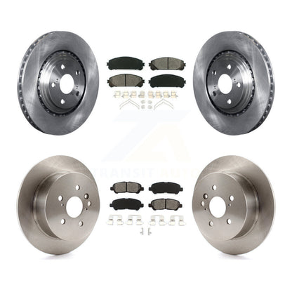 Kit de rotor de frein avant et arrière et plaquettes semi-métalliques pour Toyota Highlande 2008-2013