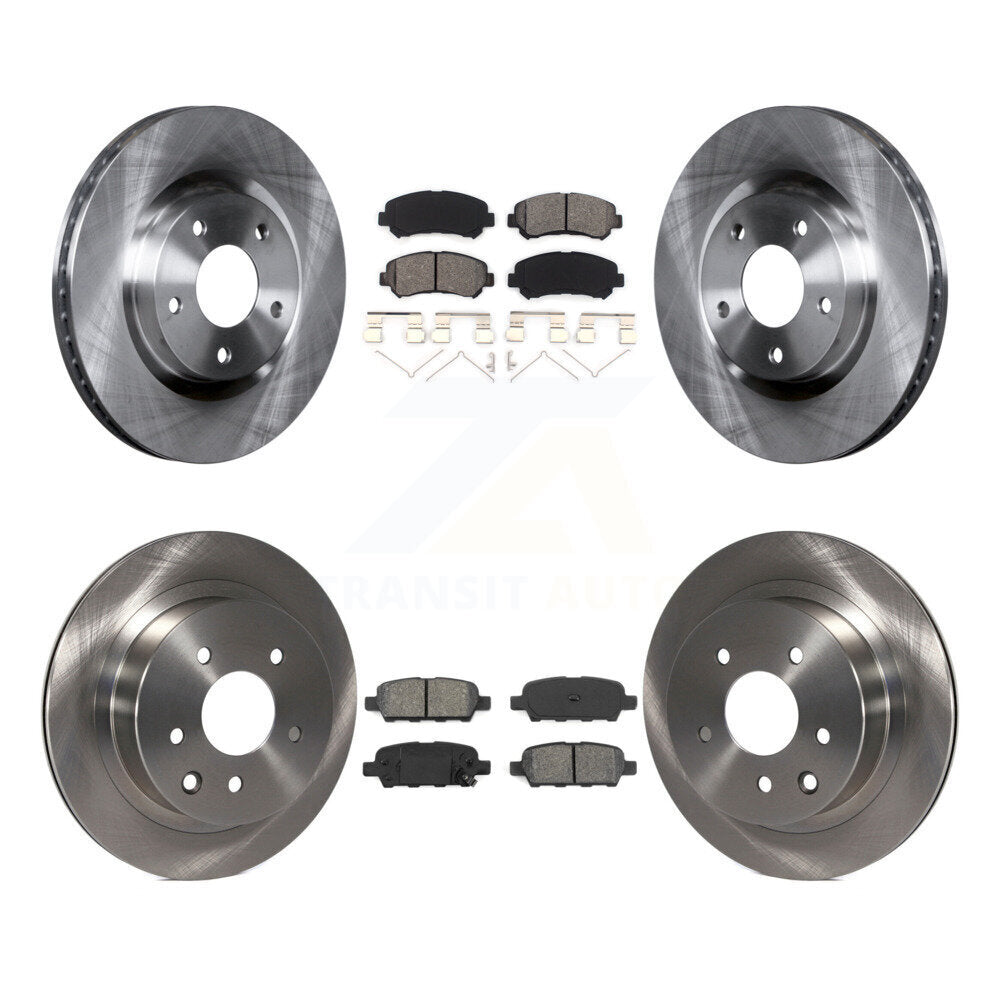 Kit de disques de frein à disque avant et arrière et plaquettes semi-métalliques pour Nissan Rogue Select