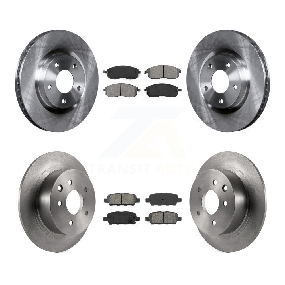 Rotors de frein avant et arrière et Kit de plaquettes semi-métalliques pour Nissan Sentra SE- 2007 – 2012