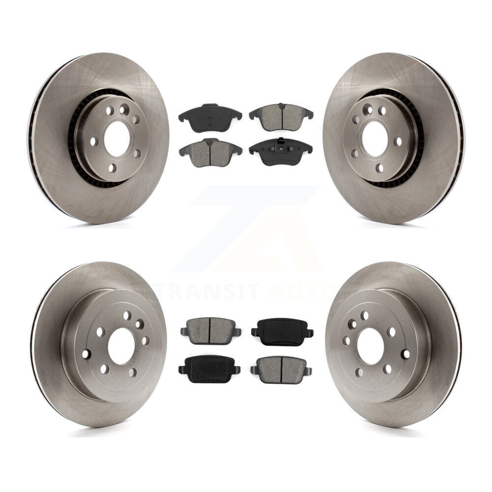 Rotor de frein à disque avant et arrière et Kit de plaquettes semi-métalliques pour Land Rover LR 2008 – 2011