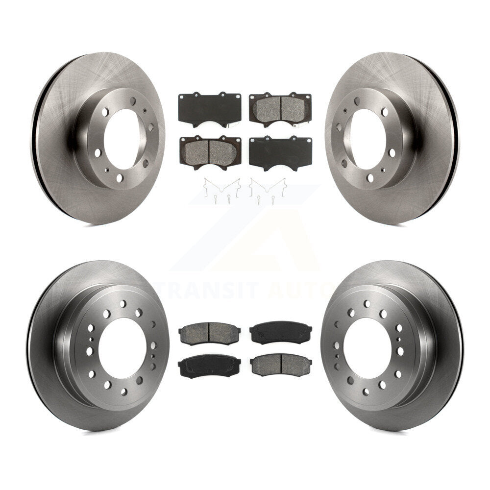Rotors de frein à disque avant et arrière, Kit de plaquettes semi-métalliques pour Toyota 4Runner FJ Cruise
