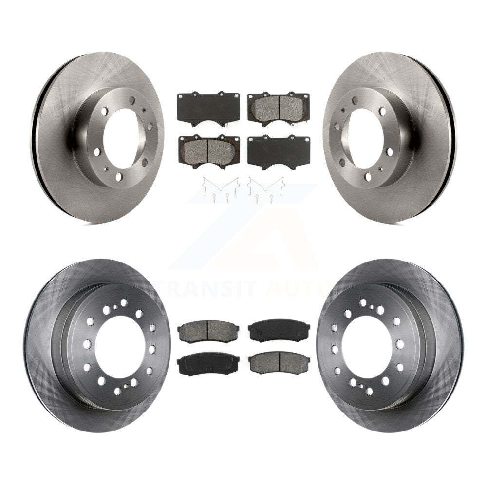 Kit de rotor de frein avant et arrière et plaquettes semi-métalliques pour Toyota FJ Cruise 2010-2014