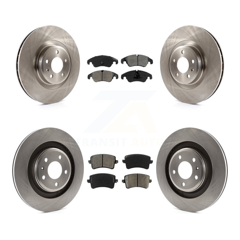 Kit de disques de frein à disque avant et arrière et plaquettes semi-métalliques pour Audi S5 S4