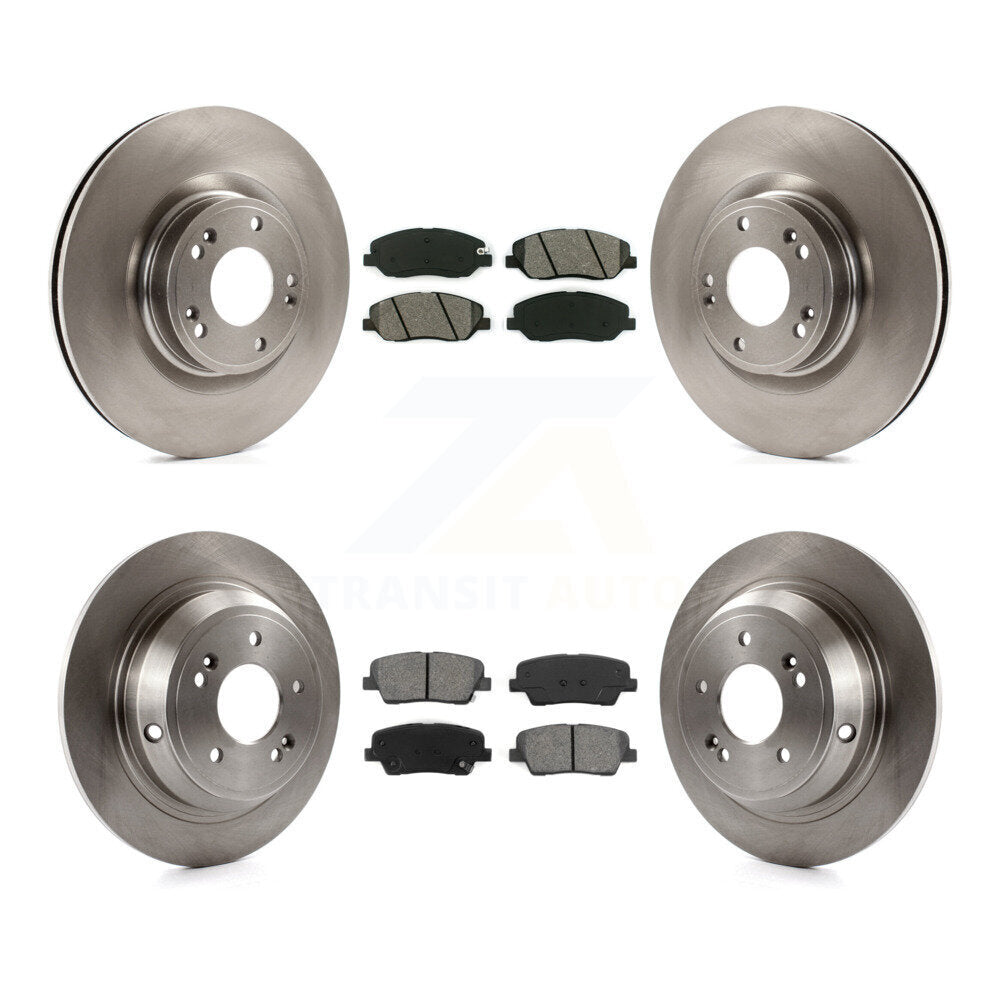 Kit de rotors de frein à disque avant et arrière et plaquettes semi-métalliques pour Hyundai Genesis 3.8