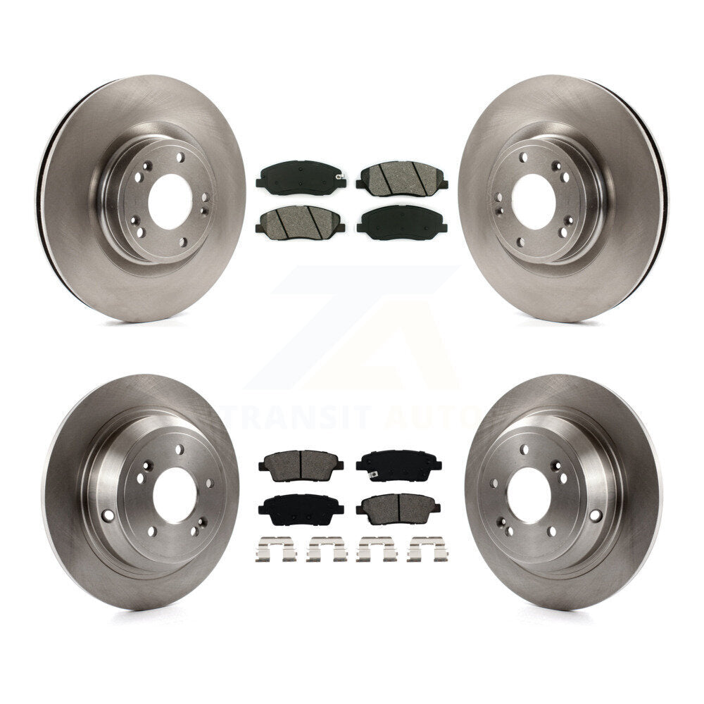 Kit de rotors de frein à disque avant et arrière et plaquettes semi-métalliques pour Hyundai Genesis 3.8