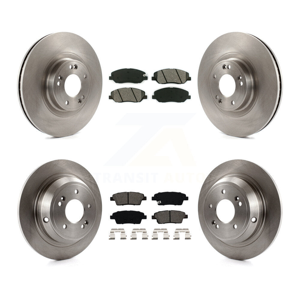 Rotors de frein à disque avant et arrière, Kit de plaquettes semi-métalliques pour Hyundai Genesis 2012 3.8