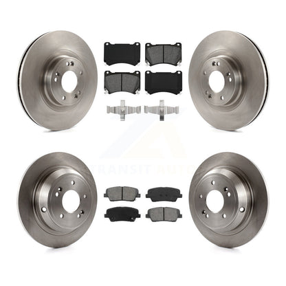 Kit de rotors de frein à disque avant et arrière et plaquettes semi-métalliques pour Hyundai Genesis 4.6
