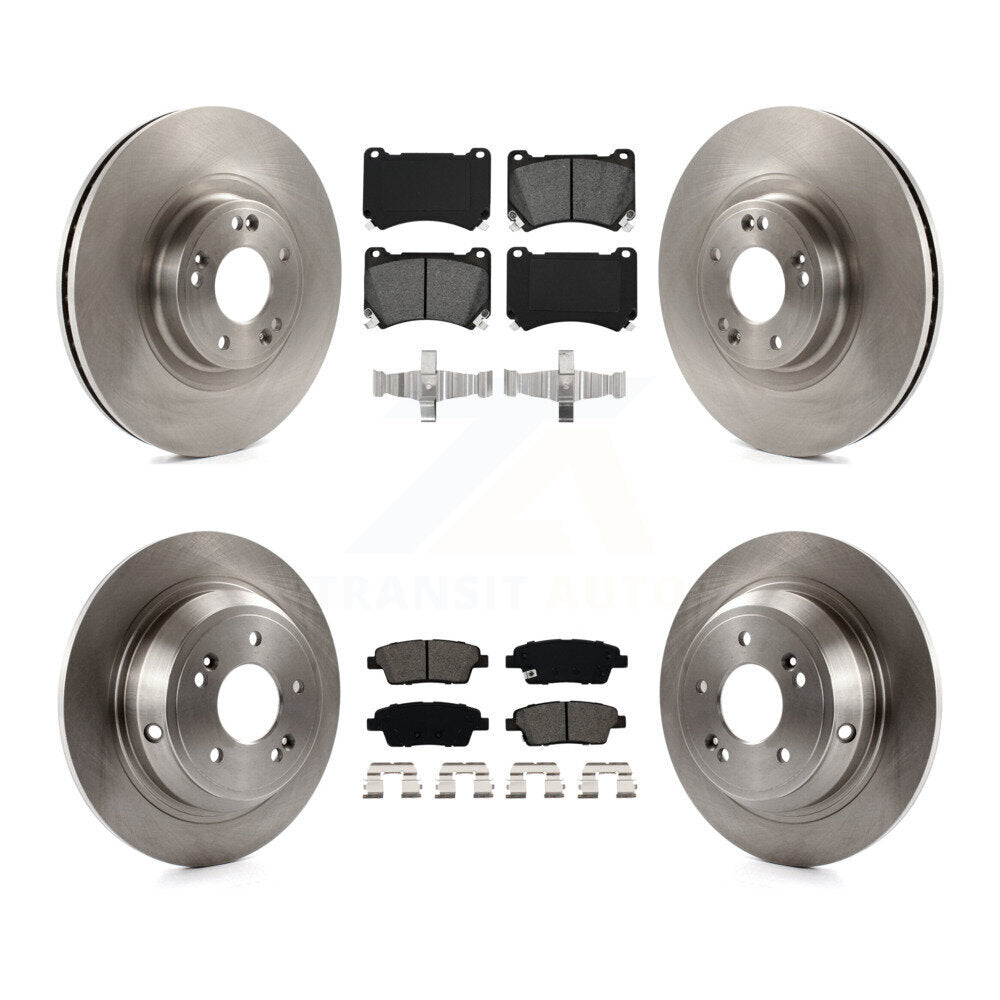 Kit de rotors de frein à disque avant et arrière et plaquettes semi-métalliques pour Hyundai Genesis