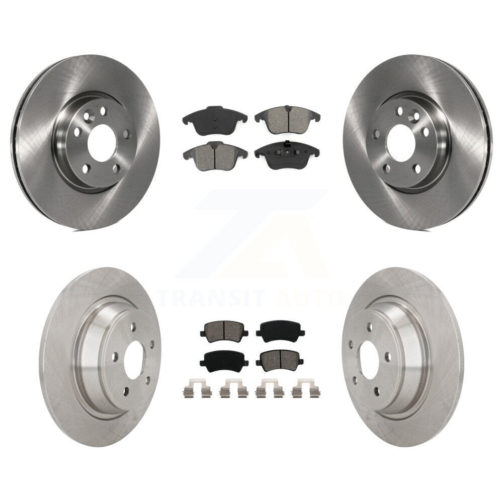 Kit de rotor de frein avant et arrière et plaquettes semi-métalliques pour Land Rover Range Evoqu 12-15