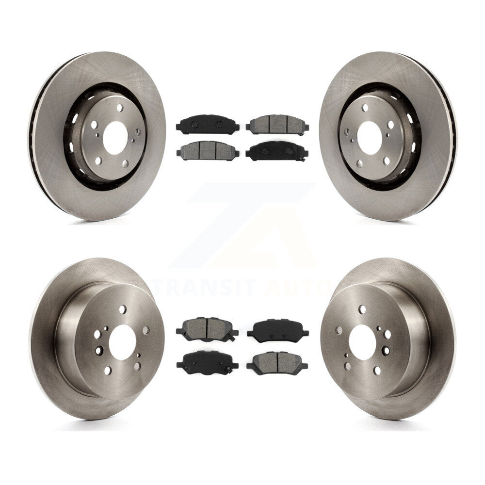 Kit de rotor de frein à disque avant et arrière et plaquettes semi-métalliques pour Toyota Venz 2009-2016