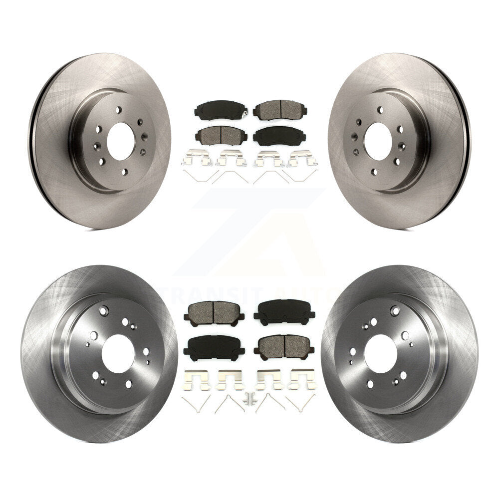 Rotors de frein à disque avant et arrière et kit de plaquettes semi-métalliques pour Honda Odysse 2011-2014