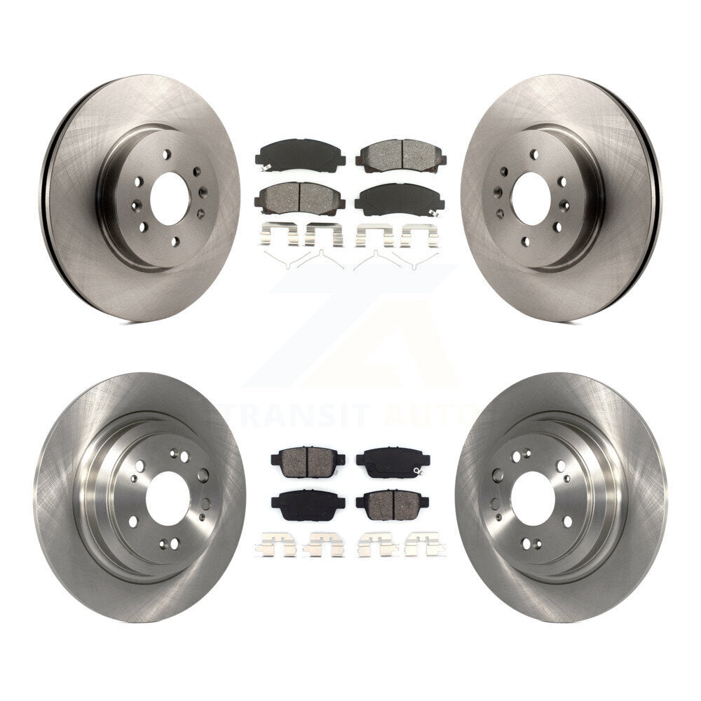 Kit de rotors de frein à disque avant et arrière et plaquettes semi-métalliques pour Acura TL 2009-2014