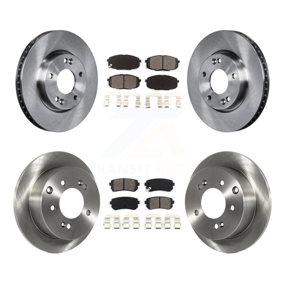 Kit de rotors de frein à disque avant et arrière et plaquettes semi-métalliques pour Kia Forte Koup Forte