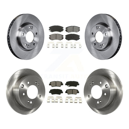 Rotors de frein à disque avant et arrière et kit de plaquettes semi-métalliques pour Kia Soul 2.0 2010-2011