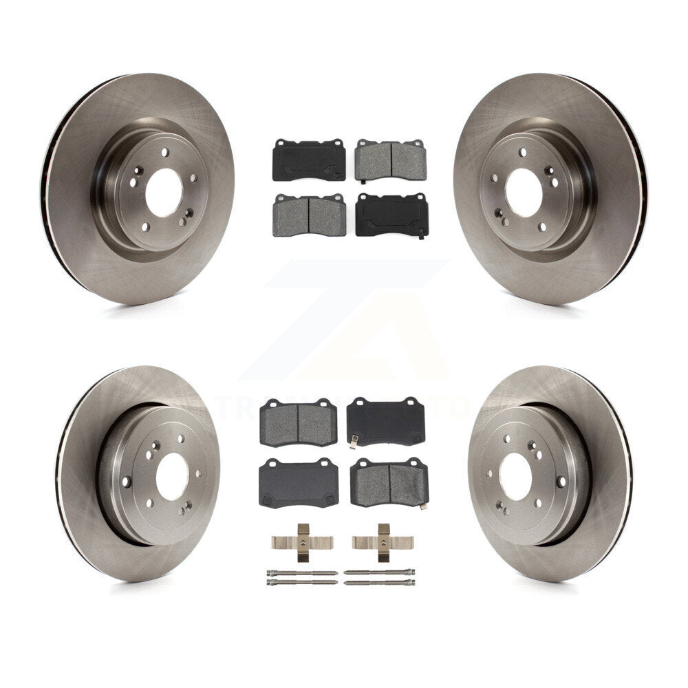 Rotors de frein à disque avant et arrière et Kit de plaquettes semi-métalliques pour Hyundai Genesis Coup