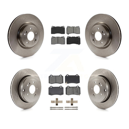 Rotors de frein à disque avant et arrière et Kit de plaquettes semi-métalliques pour Hyundai Genesis Coup