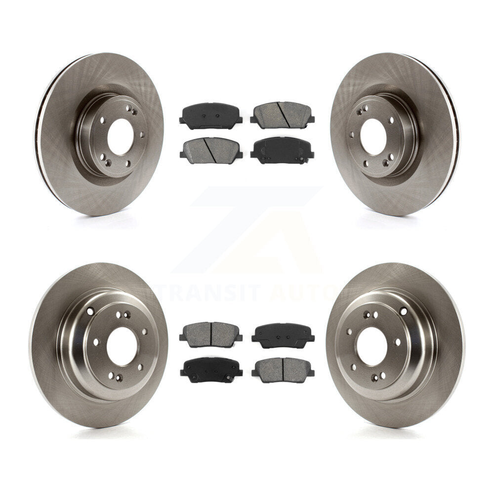 Rotors de frein à disque avant et arrière et Kit de plaquettes semi-métalliques pour Hyundai Genesis Coup