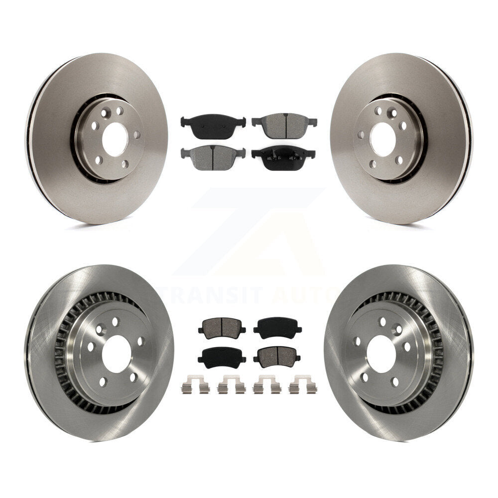 Kit de rotors de frein à disque avant et arrière et plaquettes semi-métalliques pour Volvo XC6 2010-2015